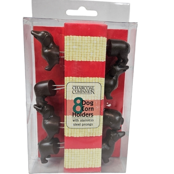 NIB Charcoal Companion Dachshund Dog Corn Holders Unisex Adult N61 - Picture 6 of 6